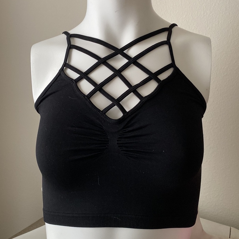 Suzette Crisscross Bralette or Crop